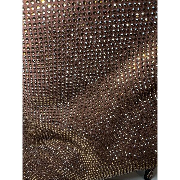 NEW Black Suede Studio Women's Brown Dahlia Embellished Pointed Boots Size 40 NW - Picture 6 of 10